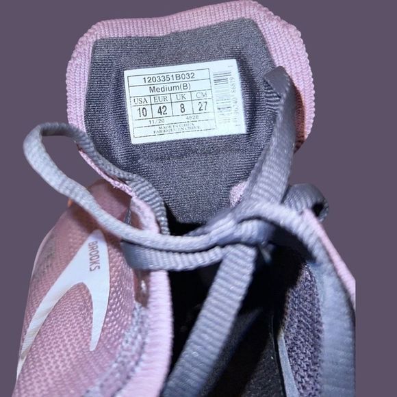 Brooks Women's Levitate 4 Blackened Pearl/Metallic/Primrose Running Shoe Size 10 - Picture 6 of 8